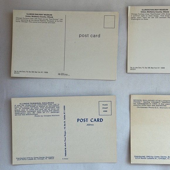 Vintage Postcard Lot Railroad Trains Chicago Illinois 50s Excellent Condition - Picture 6 of 8